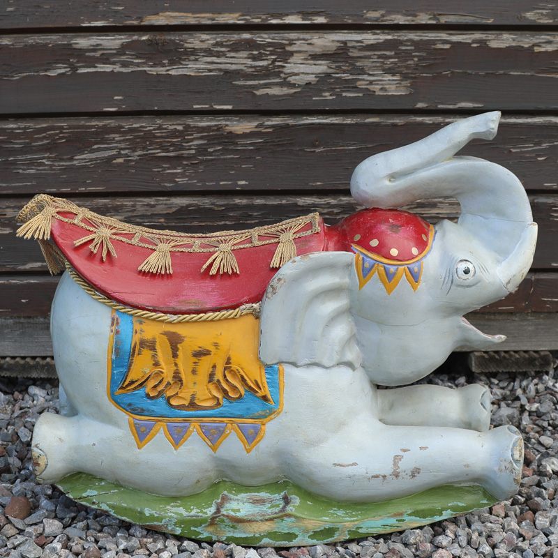 Wooden Circus Elephant Carving  1