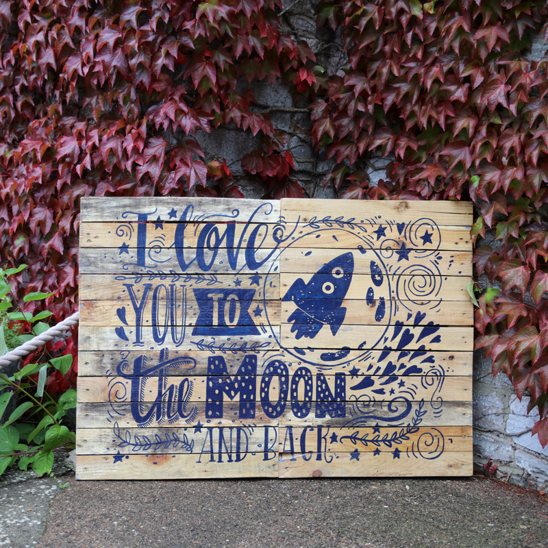 FOR SALE Love You To The Moon and Back Large Pallet Sign